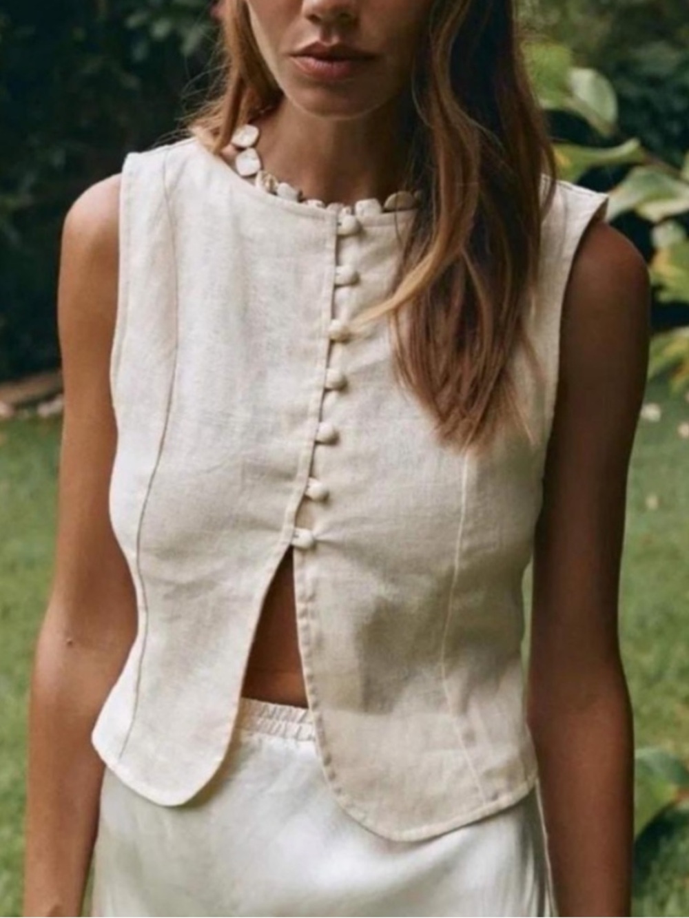 VRG GRL Celeste Linen Top